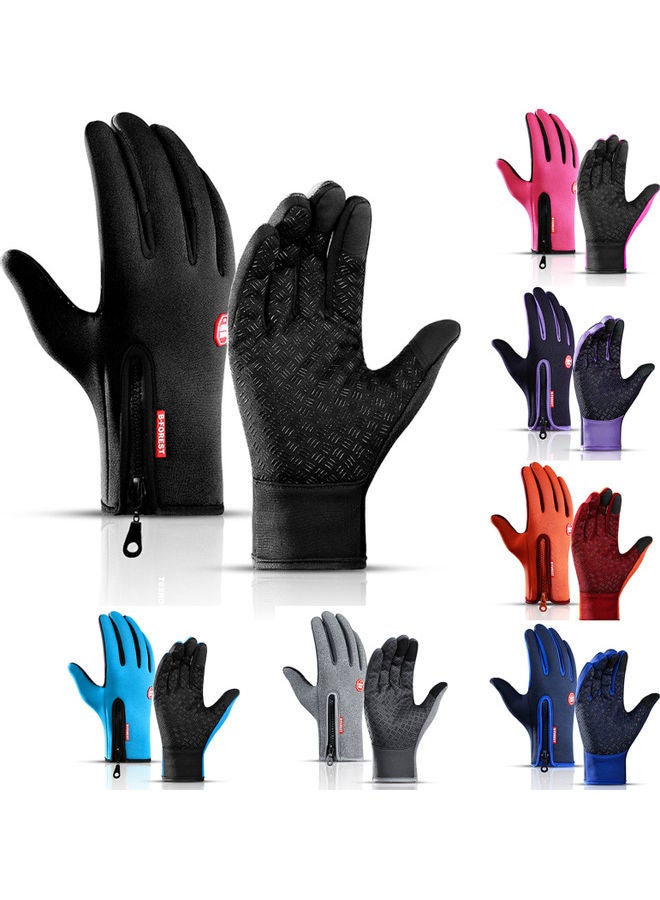 Generic Cycling Gloves Touchscreen Waterproof Fleece Thermal Sports Gloves for Hiking Skiing 0.083kg  - Image 5