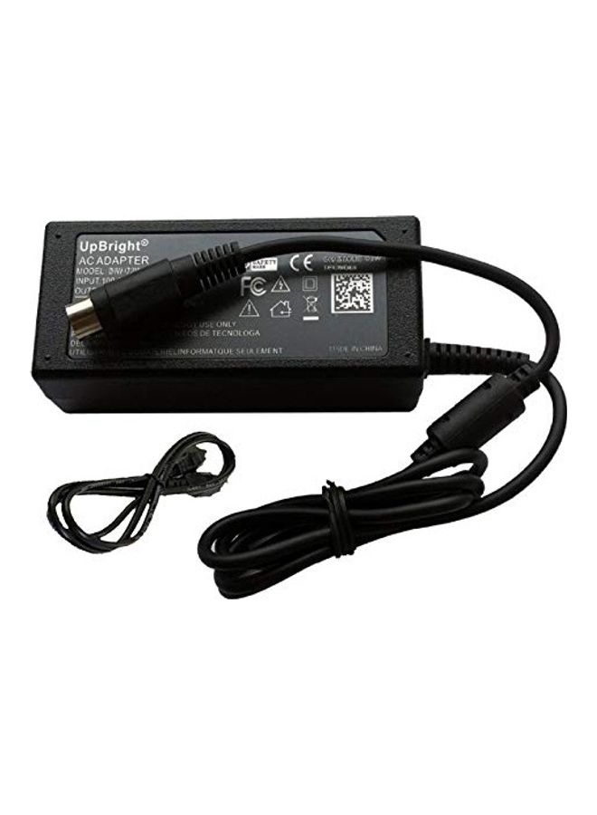 UPBRIGHT - 4-Pin AC/DC Adapter Replacement for NUMARK HDMIX HD Mix PRO DJ CD Mixer System Power Supply (w/one 12V O/P. NOT Two 12V and 5V O/P & 4 Hole. NOT +12V/-12V Output. NOT fit Numark MixDeck.) Black - Image 1