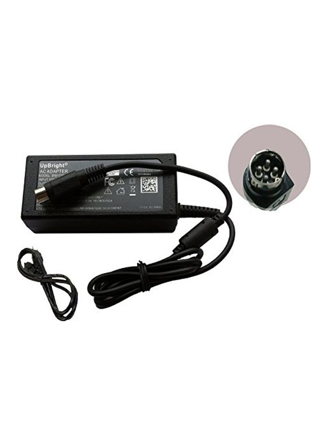 UPBRIGHT - 4-Pin AC/DC Adapter Replacement for NUMARK HDMIX HD Mix PRO DJ CD Mixer System Power Supply (w/one 12V O/P. NOT Two 12V and 5V O/P & 4 Hole. NOT +12V/-12V Output. NOT fit Numark MixDeck.) Black - Image 1