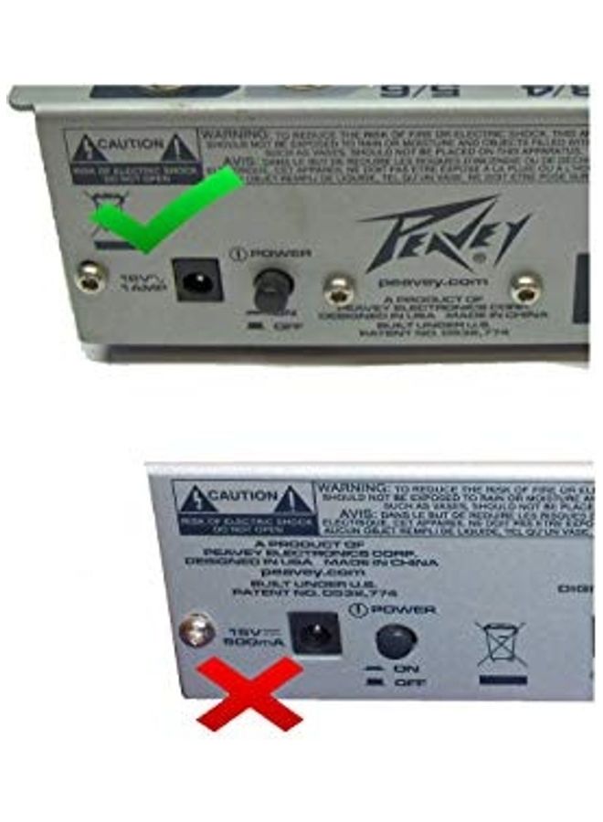 UPBRIGHT - AC/DC Adapter Replacement for Peavey PV6 PV6USB PV8 PV8USB PV14 Pro USB Audio Mixer HB2 Headphone Amp 03001320 248-8660 VCAT-T VCAT-R ADI-Q ADI-C HB2 VGA-2 (16V (Power Jack Shows 16V)) Black - Image 1