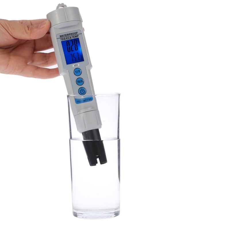 جهاز رقمي لقياس درجة الحموضة بشاشة LCD مقاس 1.5 بوصة أبيض 21.00X5.00X10.40سم  - Image 3