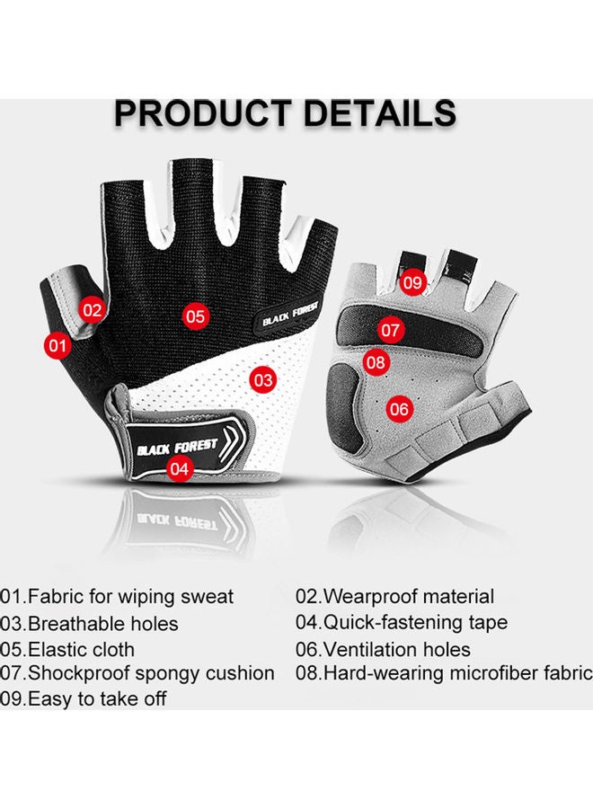 Generic Outdoor Cycling Gloves Anti-Skip Shock-Absorbing Half-Finger Moisture-Wicking Breathable Climbing Mitten 0.055kg  - Image 3