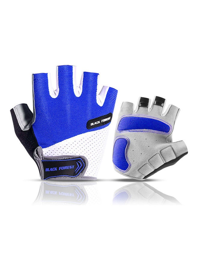 Generic Outdoor Cycling Gloves Anti-Skip Shock-Absorbing Half-Finger Moisture-Wicking Breathable Climbing Mitten 0.06kg  - Image 1