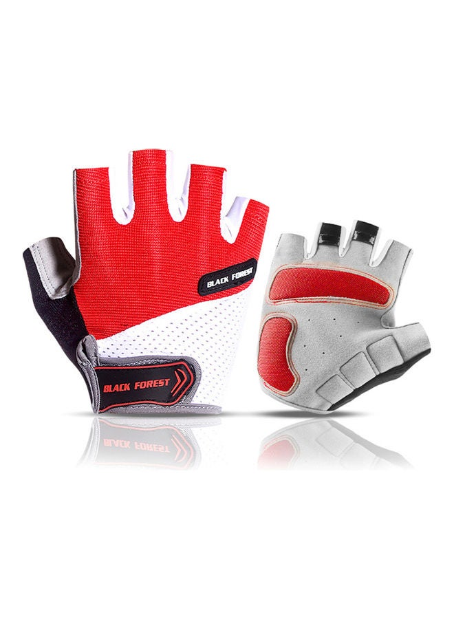 Generic Outdoor Cycling Gloves Anti-Skip Shock-Absorbing Half-Finger Moisture-Wicking Breathable Climbing Mitten 0.065kg  - Image 1
