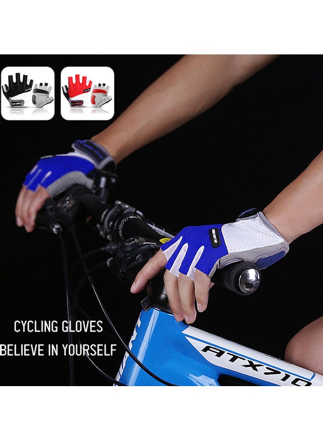 Generic Outdoor Cycling Gloves Anti-Skip Shock-Absorbing Half-Finger Moisture-Wicking Breathable Climbing Mitten 0.055kg  - Image 4
