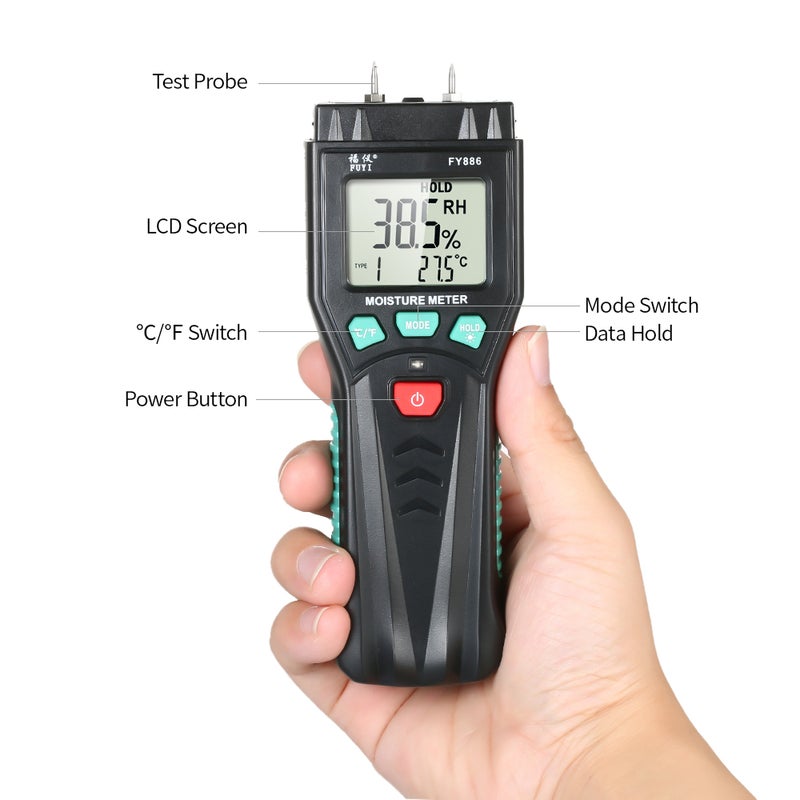 مقياس متعدد رقمي TRMS 6000 يدوي لاختبار المدى التلقائي مزود بشاشة LCD ألوان متعددة 19.80X5.00X9.30سم  - Image 2