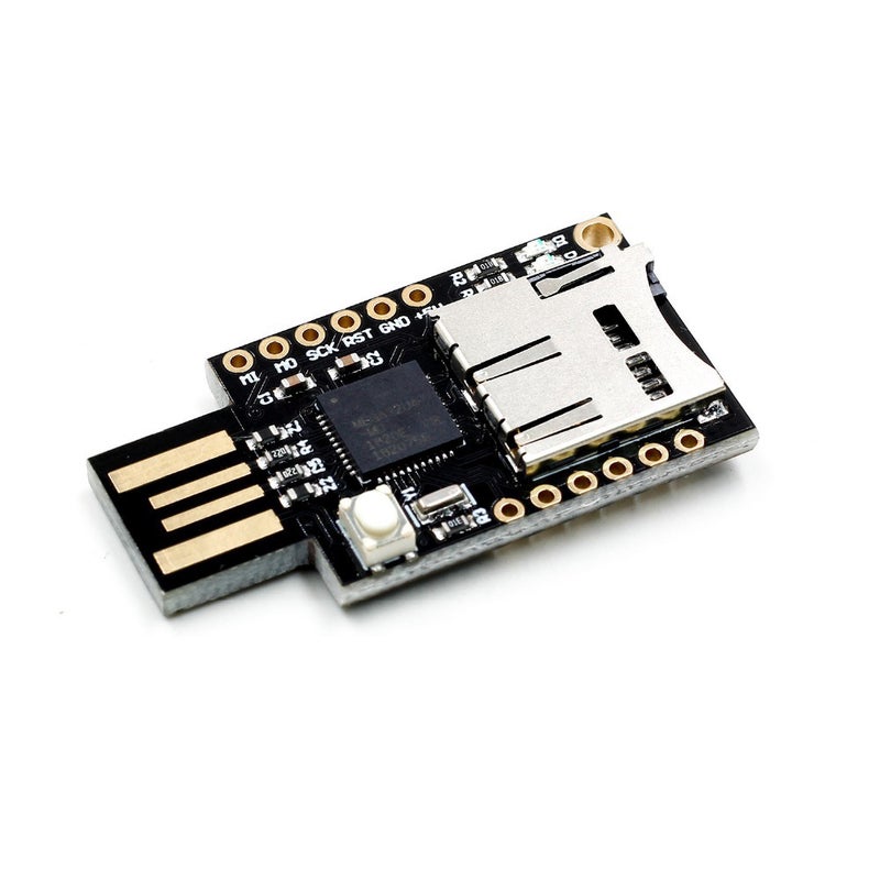 TF مايكرو sd بطاقة مايكرو فتحه badusb usb لوحه المفاتيح الظاهرية ATMEGA32U4 وحده لاردوينو ليوناردو R3 باد usb CJMCU <div style=""> أسود 3.00X0.50X2.00سم  - Image 2