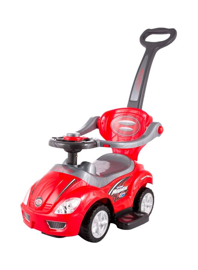 ليتل أنجل سيارة للركوب تعمل بالدفع  مناسبة للأطفال والبنات الصغار في الأماكن الداخلية، لون أحمر - Image 1