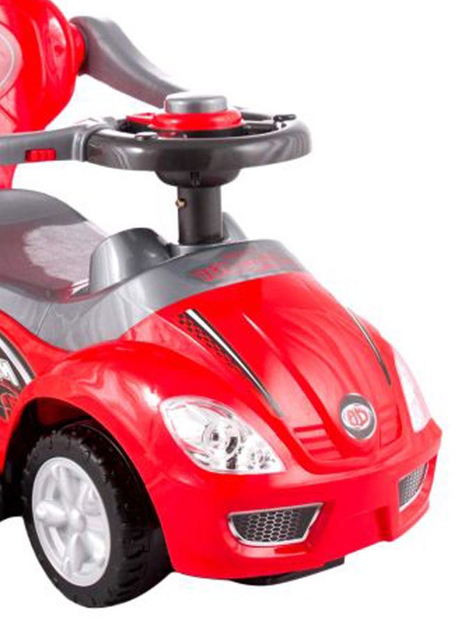 ليتل أنجل سيارة للركوب تعمل بالدفع  مناسبة للأطفال والبنات الصغار في الأماكن الداخلية، لون أحمر - Image 2