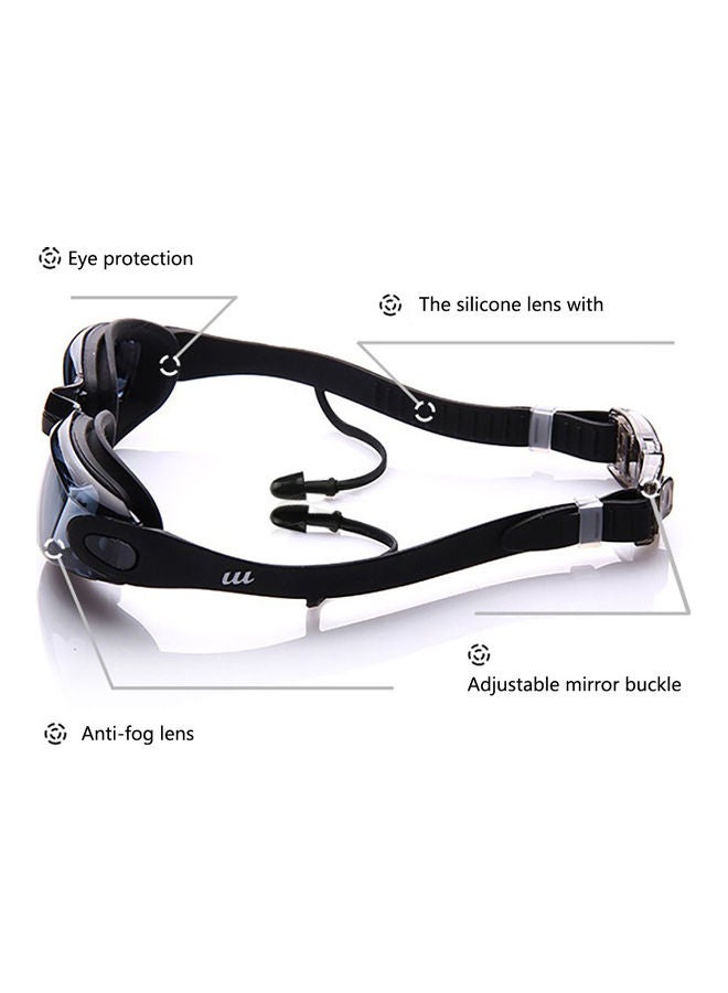 Swimming Accessories, HD Waterproof Anti Fog Swimming Goggles Swim Cap Set - UV Protection Anti Shatter Lenses 20*20*20cm - Image 4