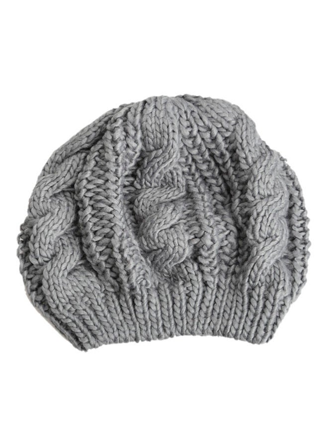 Generic Winter Warm Women Knitted Braided Beanie Hats Wool Crochet Slouchy Beanies Lady Beret Hat Ski Cap 20.0x20.0x2.0cm  - Image 5