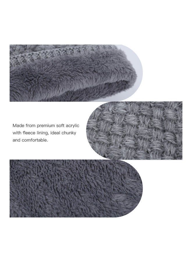 Generic Winter Ribbed Knitted Circle Loop Ring Scarf Neckerchief For Men Women Thickness Collar Scarves Neck Warmer  - Image 5