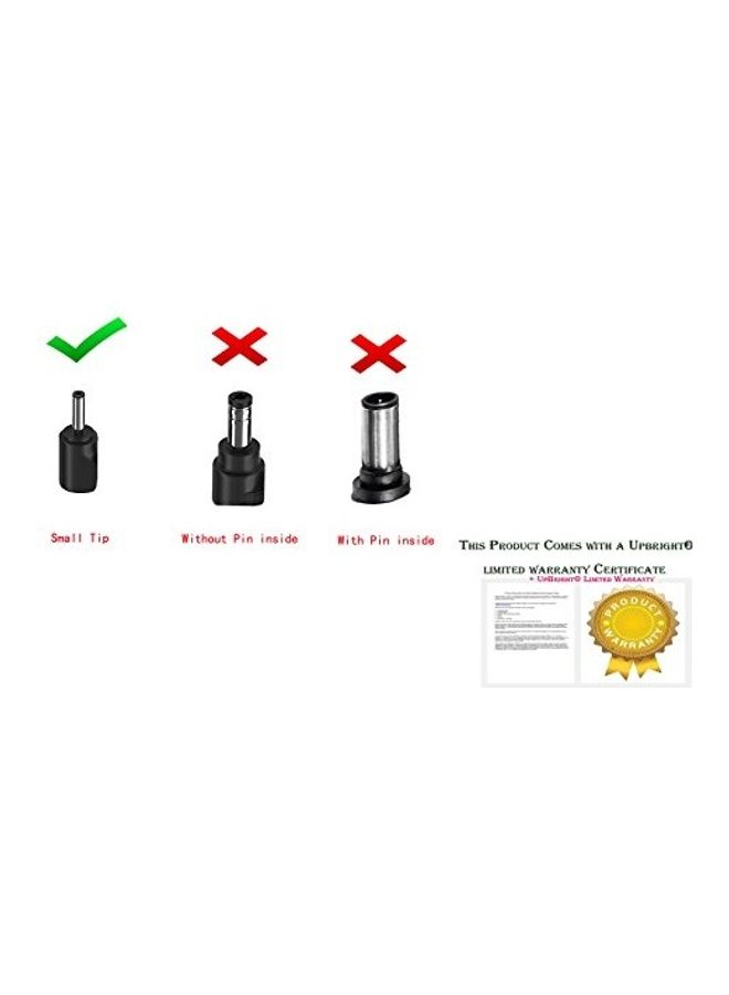UPBRIGHT - 12V AC/DC Adapter Replacement For Quest Actiontec DSL GT701WG GT724WGR GT784WN M1000 GT704WGB PK5000 Router AD1260G 12VDC 0.6/1A Power (w/Small Barrel Tip) Black - Image 1