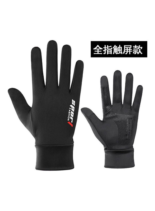 Generic Ice Silk Non-Slip Gloves Breathable Outdoor Sports Driving Riding Touch Screen Gloves Thin Anti-UV Protection 23*23*23cm 23*23*23cm  - Image 5