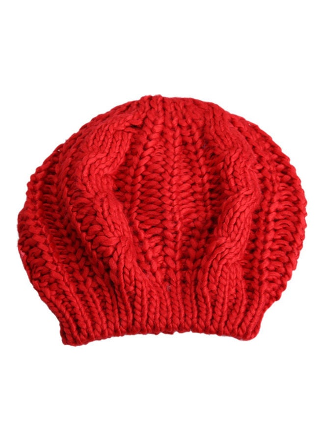 Generic Winter Warm Women Knitted Braided Beanie Hats Wool Crochet Slouchy Beanies Lady Beret Hat Ski Cap 20.0x20.0x2.0cm  - Image 4