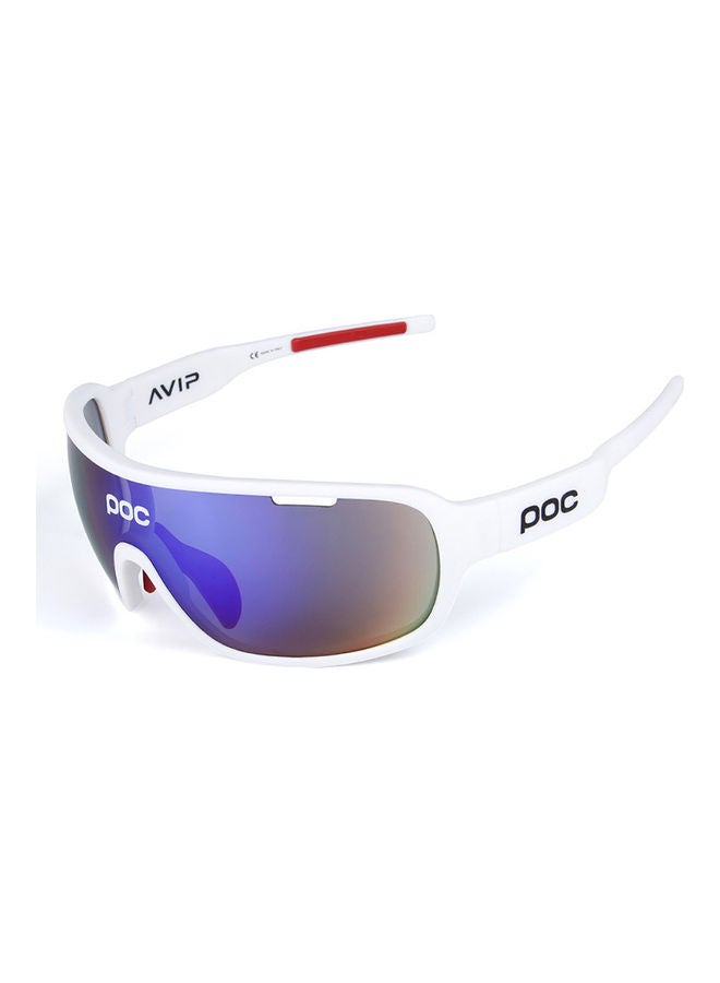 Generic Cycling Polarized Sunglasses Windproof Eye Protection Goggles for Outdoor Sports  Frame Color:solid white  - Image 1