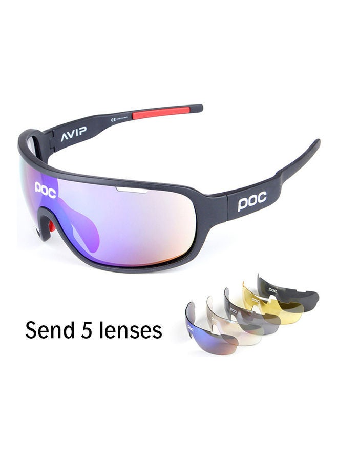 Generic Cycling Polarized Sunglasses Windproof Eye Protection Goggles for Outdoor Sports  Frame Color:solid white  - Image 2