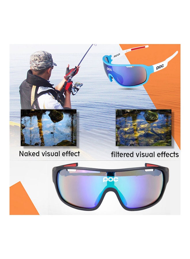 Generic Cycling Polarized Sunglasses Windproof Eye Protection Goggles for Outdoor Sports  Frame Color:solid white  - Image 4