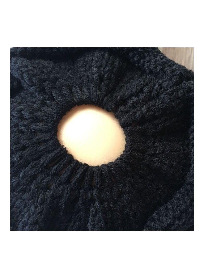 Generic Winter Women Girl Soft Warm Knitted Thicken Hat Ponytail Beanie Caps with Visor Outdoor Snow Ski Sports Cap 20.0x15.0x4.0cm  - Image 4