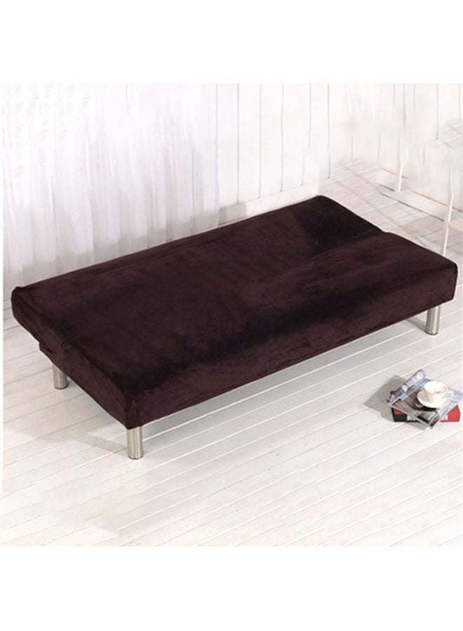 Plush Fabric Fold Armless Sofa Bed Cover Folding Seat Slipcover Thicker Covers Bench Couch Protector coffee 30*30*30cm - Image 4