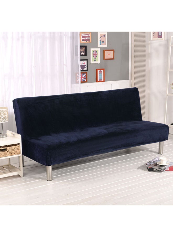 Plush Fabric Fold Armless Sofa Bed Cover Folding Seat Slipcover Thicker Covers Bench Couch Protector blue 31*31*31cm  - Image 1