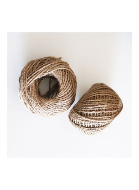 2 Pieces Gift Packing Twine Jute Cord Brown