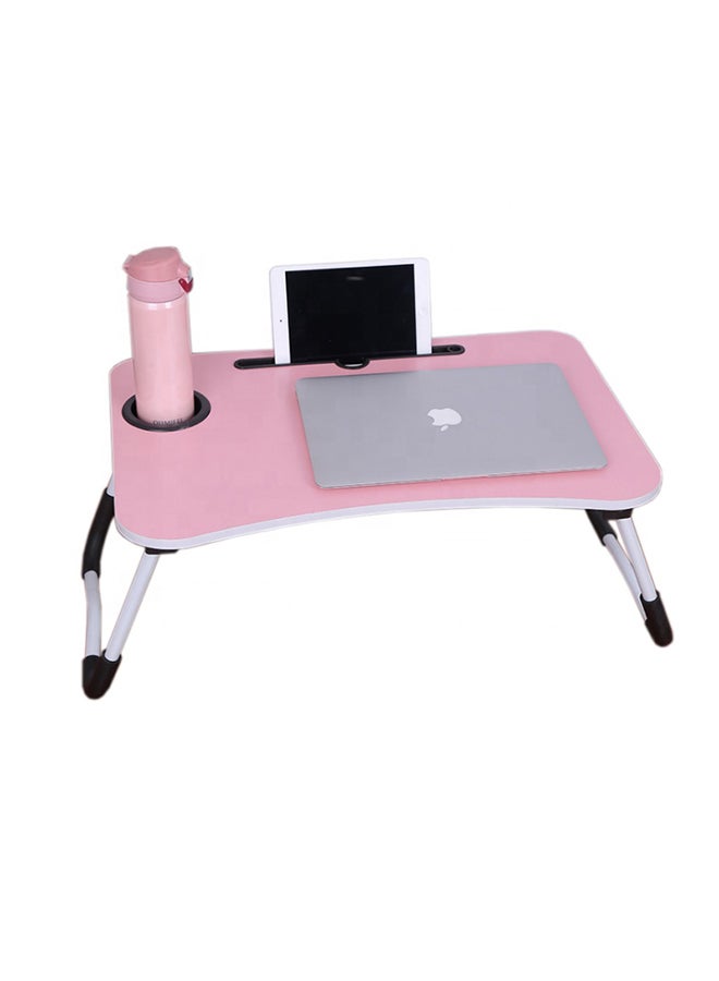 طاولة خشبية محمولة وردي