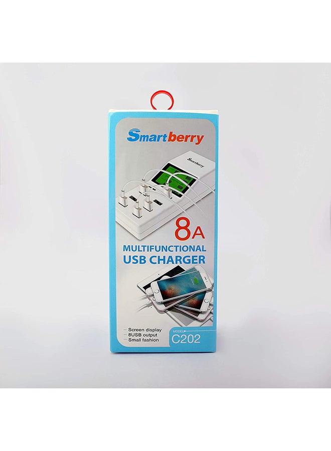 قابس محول موزع بمنفذ USB أبيض - Image 4