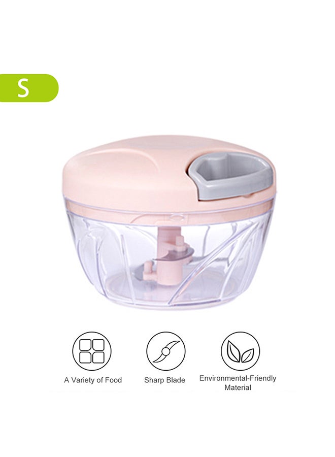 Multi-Functional Hand Drawn Vegetable Chopper Machine Pink 13 x 9.7 x 12.8cm