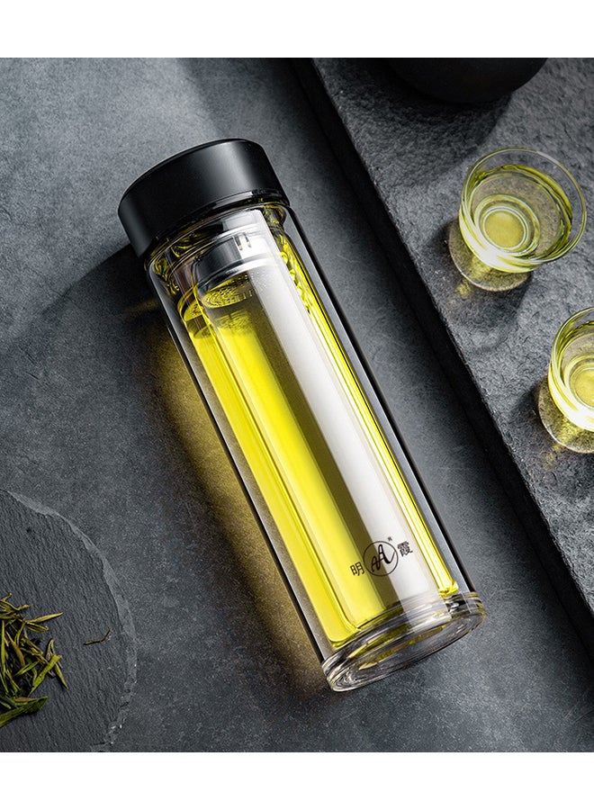 Beauenty Glass Water Bottle Clear/Black 22.7cm - Image 3