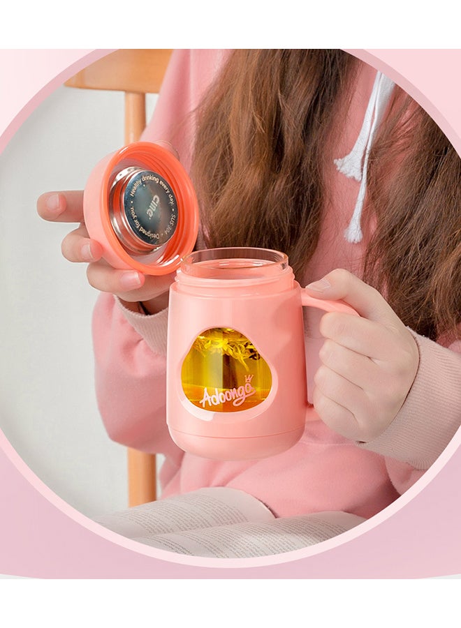 Beauenty Tea Separation Creative Mug Pink/Silver/Clear  - Image 5