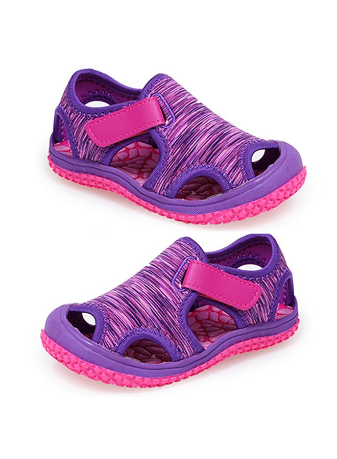 Generic Kids Summer Camouflage Non-Slip Soft Soled Flat Shoes Closed Toe Beach Sandals Camouflage Purple*  - Image 1