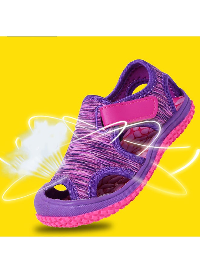 Generic Kids Summer Camouflage Non-Slip Soft Soled Flat Shoes Closed Toe Beach Sandals Camouflage Purple*  - Image 4