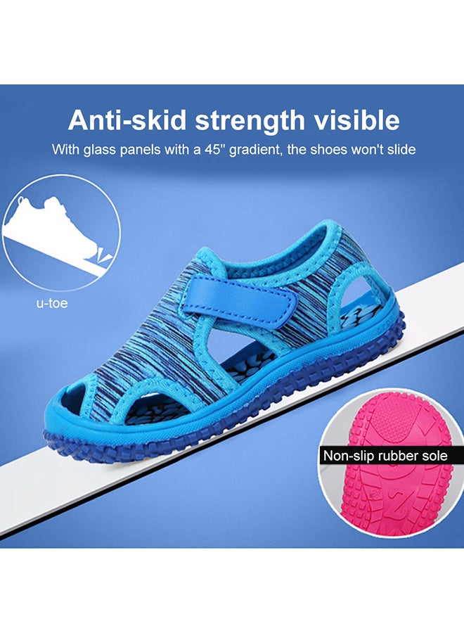 Generic Kids Summer Camouflage Non-Slip Soft Soled Flat Shoes Closed Toe Beach Sandals Camouflage Purple*  - Image 5
