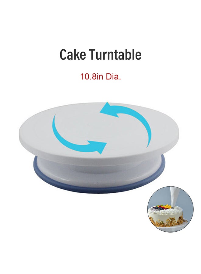 Cake Turntable Rotating Stand White