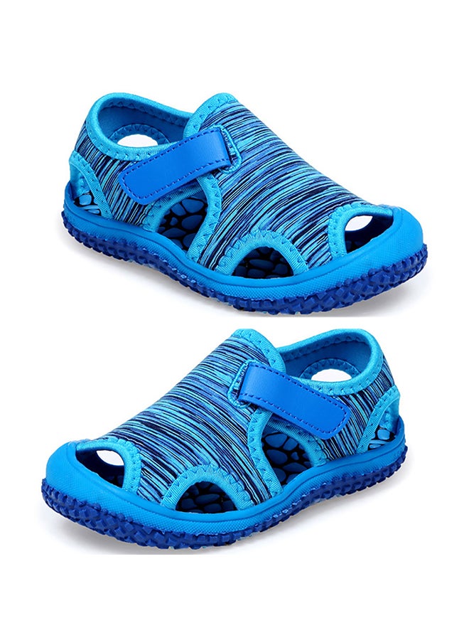 Generic Kids Summer Camouflage Non-Slip Soft Soled Flat Shoes Closed Toe Beach Sandals Camouflage Blue  - Image 1