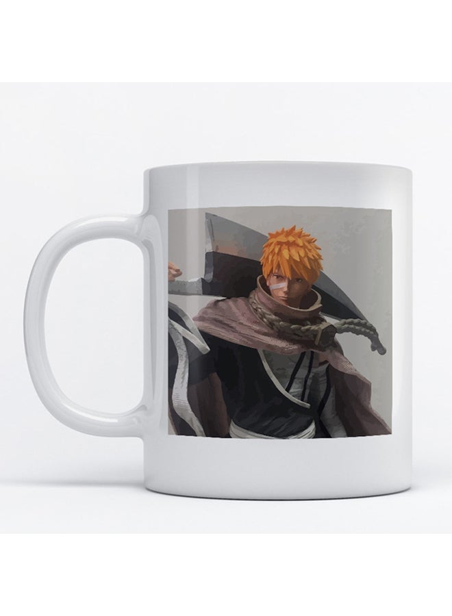 Atiq Anime Printed Mug White/Grey/Brown