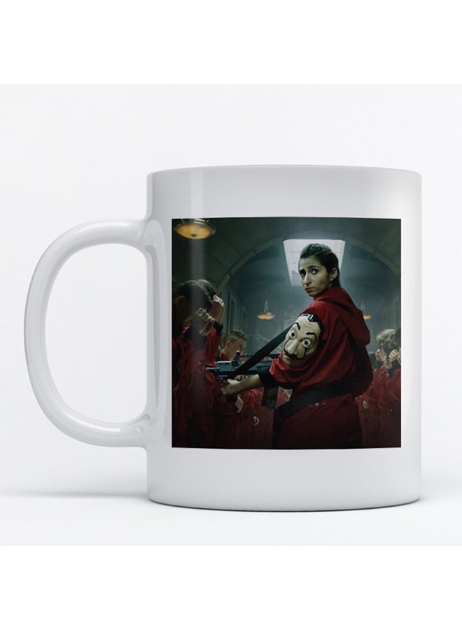 La Casa De Papel Printed Mug White/Red/Grey
