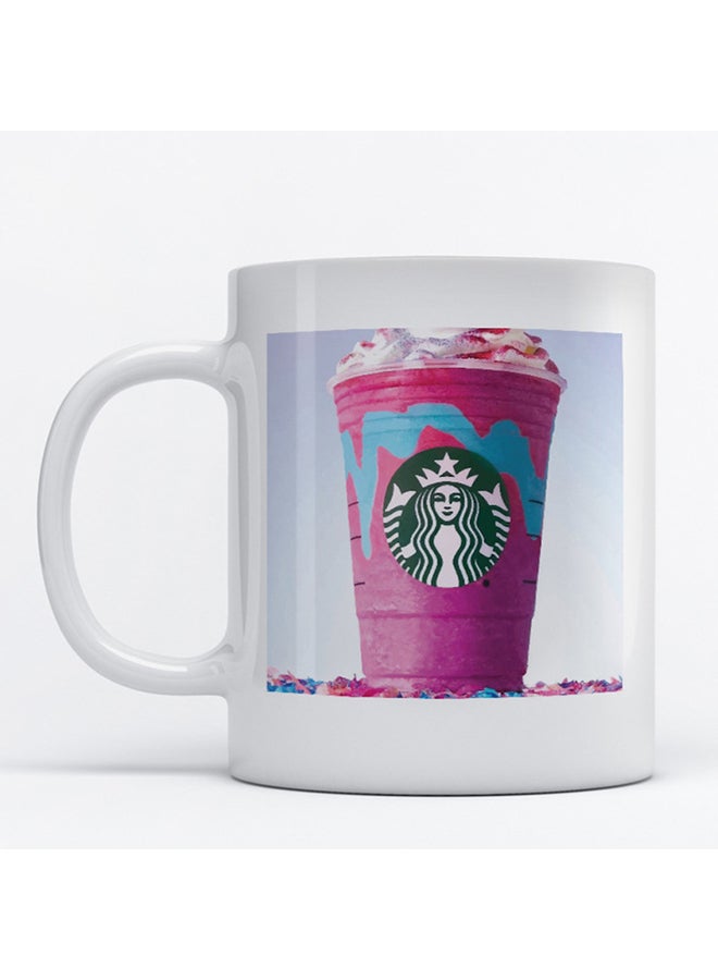 Atiq Starbucks Lovers Printed Mug White/Pink/Blue