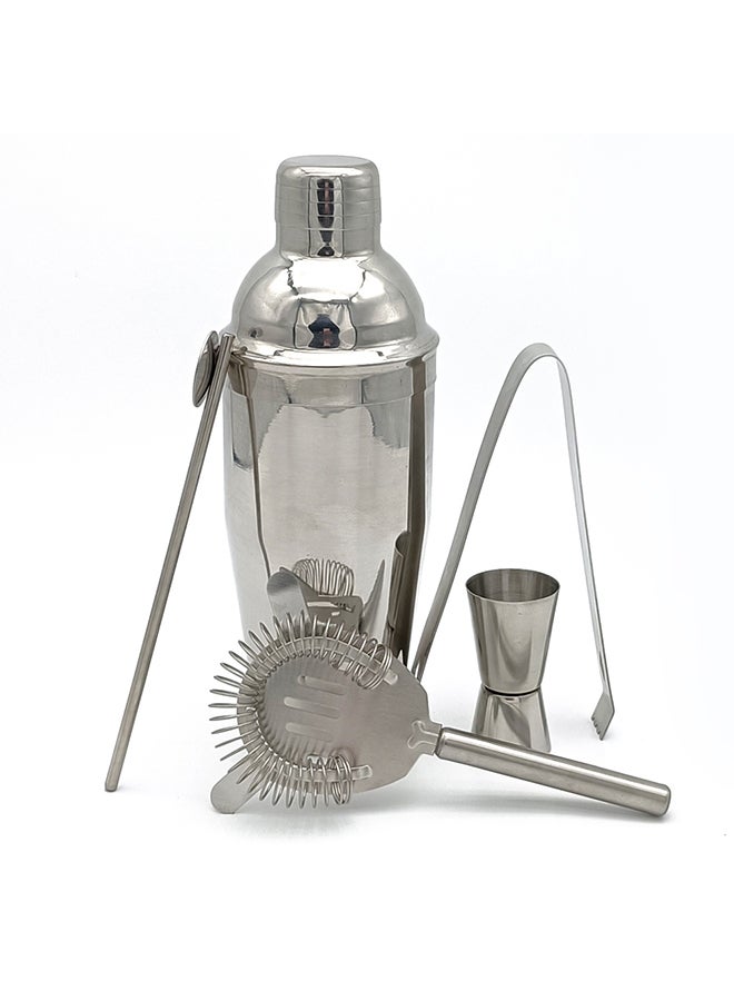 5-Piece Cocktail Set Silver 27.5 x 9.7 x 12.5cm 