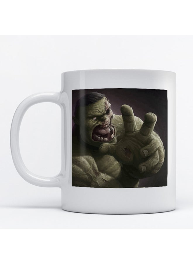 Hulk Printed Mug White/Grey/Green