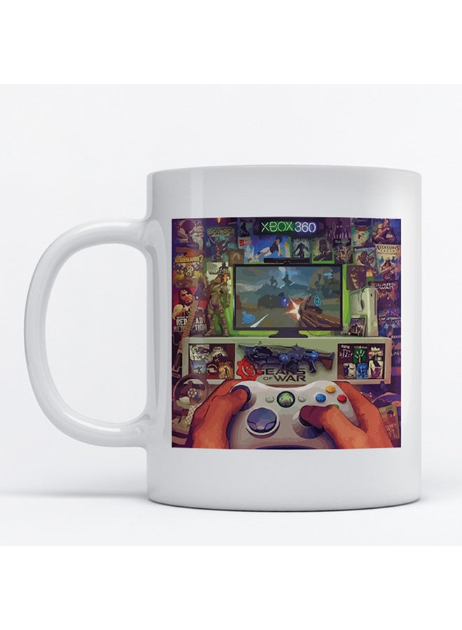 أتيك مج مطبوع عليه عبارة "Gamer Boy" أبيض/أخضر/أزرق