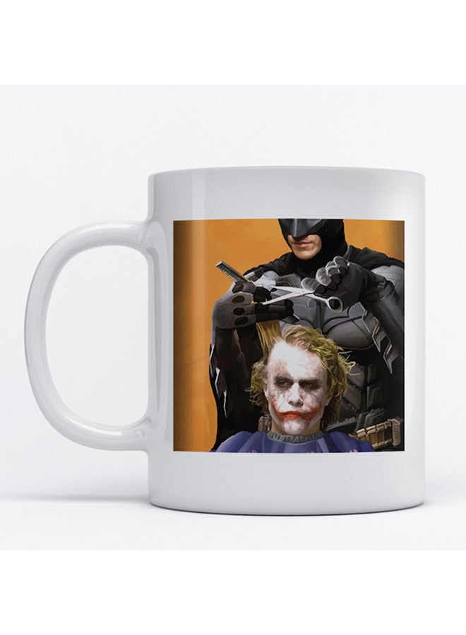 Batman And The Joker Printed Mug White/Black/Green