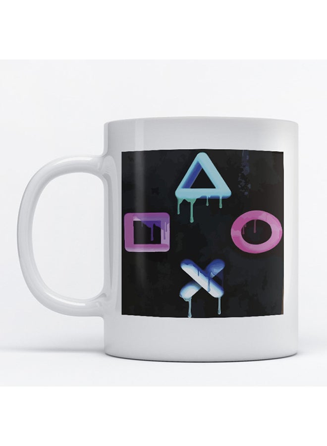 Atiq PlayStation Printed Mug White/Black/Pink