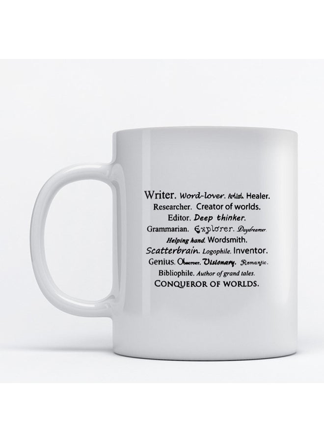 Atiq Quote Writer Printed Mug White/Black