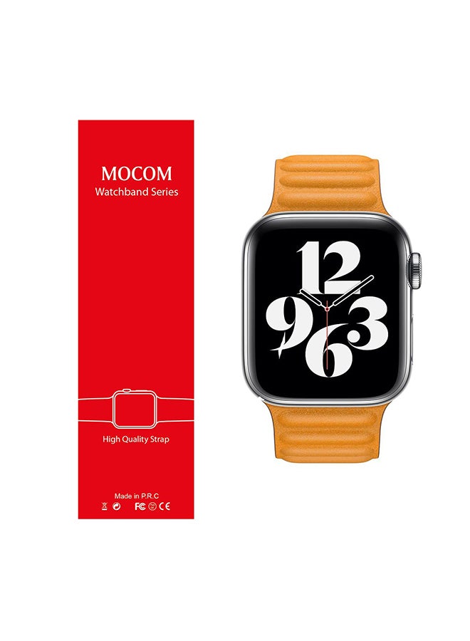 موكوم سوار بديل جلدي لساعة أبل سلسلة 6/5/4/3 مقاس 44 مم كاليفورنيا بوبي - Image 2
