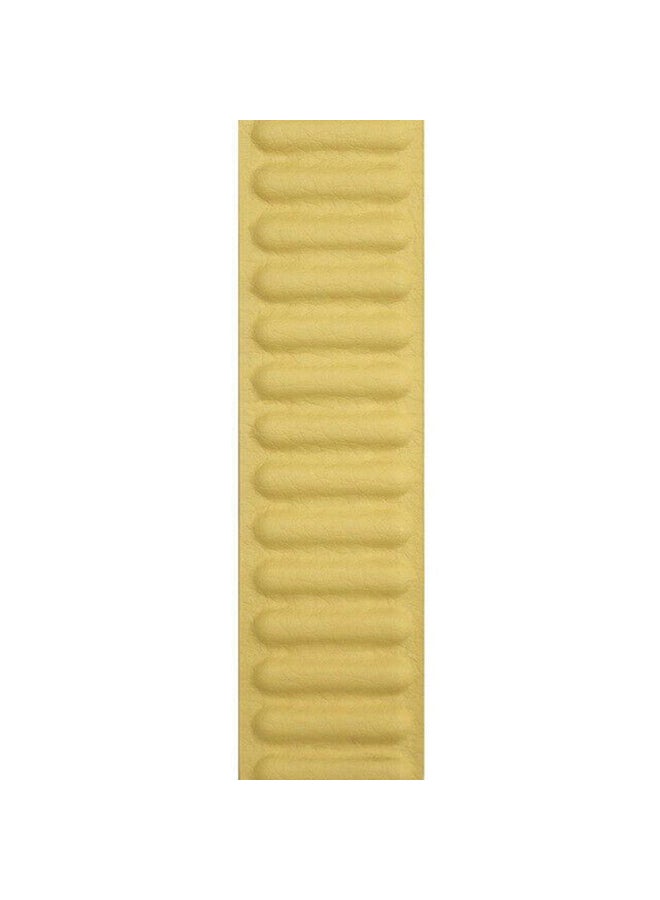 MOCOM Replacement Leather Band For Apple Watch Series 6/5/4/3 44mm Yellow  - Image 1
