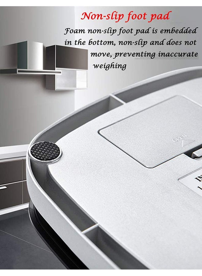 HB - Touch Screen Stainless Steel Digital Kitchen Scale 5kg Silver - Image 1