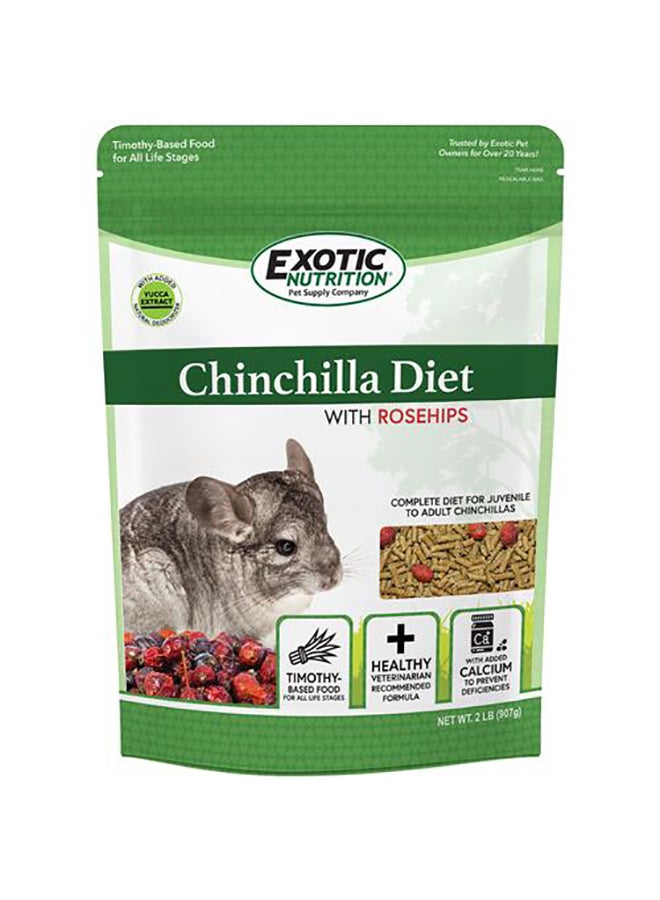 EXOTIC NUTRITION Chinchilla Diet With Rose Hips Brown/Red 907grams  - Image 1