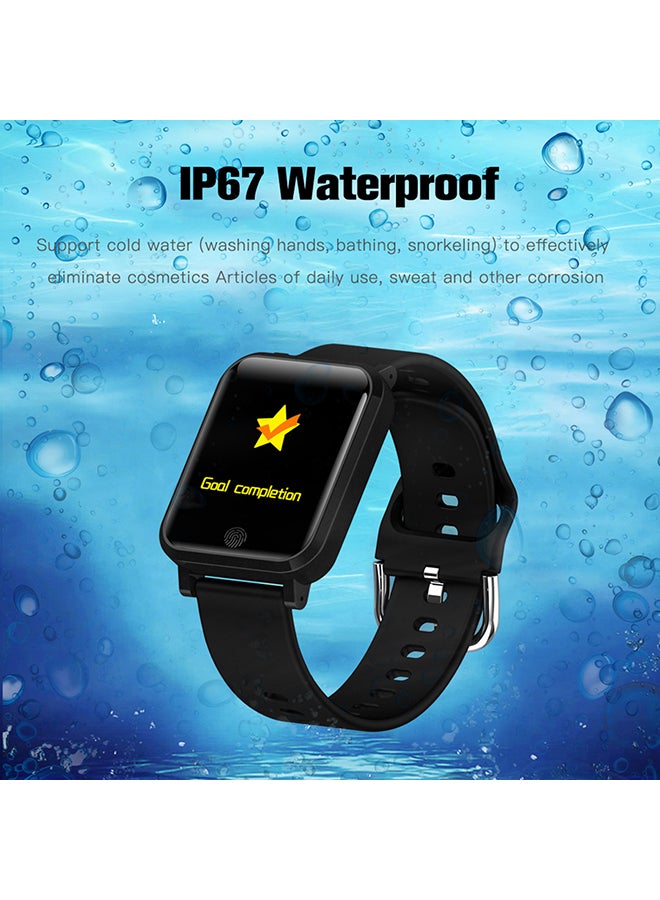 سوار ذكي F29 مزود بشاشة قياس درجة الحرارة مقاس 1.3 بوصة ومقاومة للماء IP67 أسود - Image 5